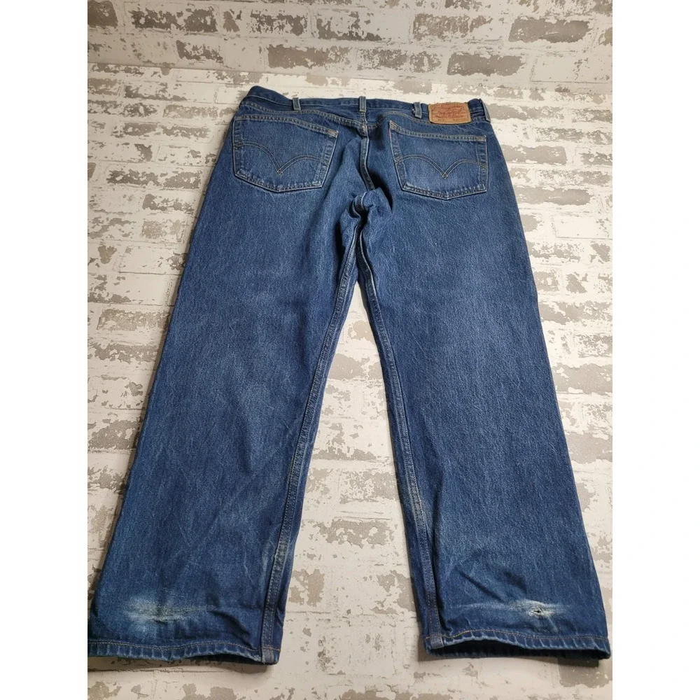 Levis Original 501 Straight‎ Leg Button Fly Denim Jeans 100% Cotton Men's 40x30